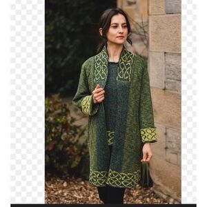 BILL BABER Handmade Green Mull Jacket Cardigan-M